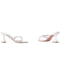AMINA MUADDI - Embellished Mirrored-Leather Mules - Lyst