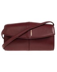 Jil Sander - Logo-Print Leather Shoulder Bag - Lyst