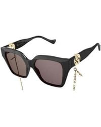 Gucci - Eyewear Square Frame Chain-Linked Sunglasses - Lyst