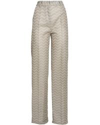 Missoni - High-Waist Zigzag-Woven Trousers - Lyst