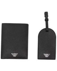 Emporio Armani - Logo Travel Passport Holder - Lyst