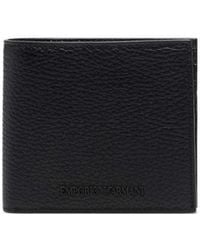 Emporio Armani - Logo-Debossed Grained-Leather Wallet - Lyst
