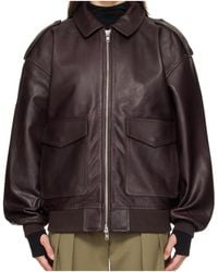 Frankie Shop - Long-Sleeved Leather Jacket - Lyst