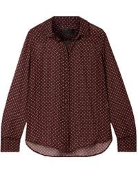 Nili Lotan - Gaia Polka-Dot Silk Crepe De Chine Shirt - Lyst