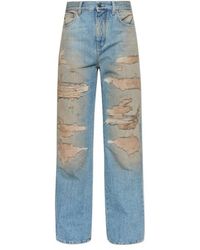 Amiri - Distressed Ripped Jeans - Lyst