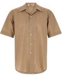 AURALEE - Short-Sleeve Cashmere Shirt - Lyst