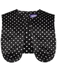 Jean Paul Gaultier - Polka-Dot Silk Crop Top - Lyst