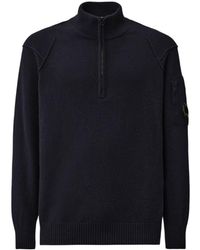 C.P. Company - Half Zip Knitted Sweater - Lyst