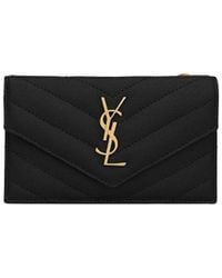 Saint Laurent - Cassandre Matelassé Fragments Flap Card Case - Lyst