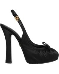 Dolce & Gabbana - Bow Detailed Satin Pumps - Lyst