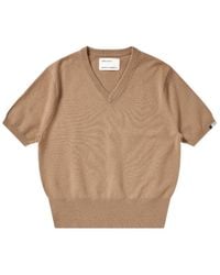 Extreme Cashmere - Martina Short-Sleeve V-Neck Knitted Sweater - Lyst