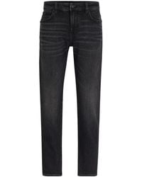 BOSS - Washed Straightleg Jeans - Lyst