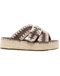 Mou - Buckle Strappy Sandals - Lyst