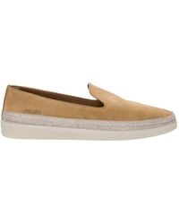 Prada - Round-Toe Slip-On Loafers - Lyst