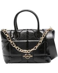 Moschino - Love Logo-Lettering Chain Linked Crossbody Bag - Lyst