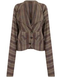 Vivienne Westwood - Cropped Checkered Blazer - Lyst