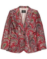 Etro - Paisley-Pattern Single-Breasted Blazer - Lyst