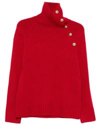 Zadig & Voltaire - High-Neck Button-Detail Sweater - Lyst