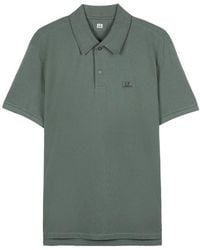 C.P. Company - Piquet Short Sleeved Point Collar Polo Shirt - Lyst