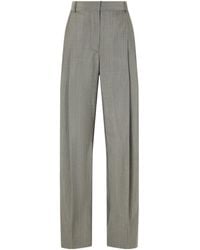 Stella McCartney - Pleated Wool-Blend Straight-Leg Pants - Lyst