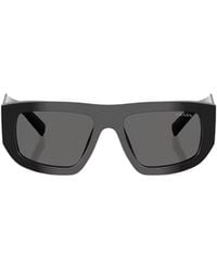 Prada - Eyewear Triangle Logo Geometric Frame Sunglasses - Lyst