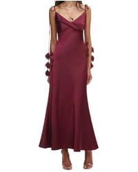 Self-Portrait - Satin Flower Midi Dress - Lyst