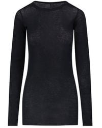 Rick Owens - Semi-Sheer Long-Sleeve T-Shirt - Lyst