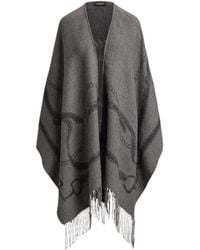Ralph Lauren - Chain-Print Fringed Poncho - Lyst