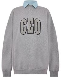Balenciaga - Crew Neck Long-Sleeve Sweatshirt - Lyst