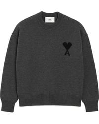 Ami Paris - Ami De Coeur Crewneck Jumper - Lyst