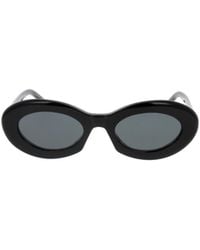 Saint Laurent - Eyewear Oval Frame Sunglasses - Lyst