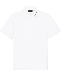 Emporio Armani - Piqué Polo With Embroidered Logo - Lyst
