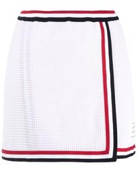 Thom Browne - Rwb Striped Wrap Skirt - Lyst