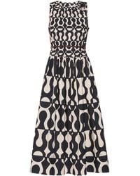 Max Mara - Printed Cotton Poplin Dress - Lyst