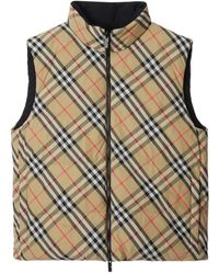 Burberry - Reversible Check Nylon Padded Gilet - Lyst