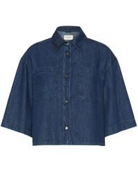 Weekend by Maxmara - Zannata Short-Sleeved Denim Shirt - Lyst