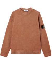 Stone Island - Loose Fit Crewneck Jumper - Lyst