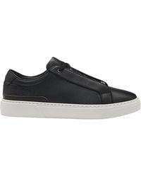 BOSS - Low-Top Leather Sneakers - Lyst