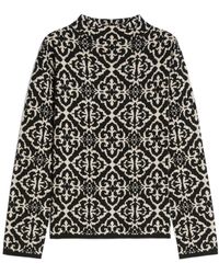 Max Mara - Wool And Cashmere Jacquard Sweater - Lyst