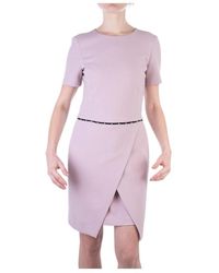 Emporio Armani - Short-Sleeved Round-Necked Dress - Lyst
