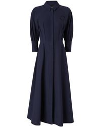 Pinko - Asimina Button Detailed Puff-Sleeved Dress - Lyst