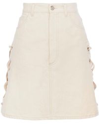 Chloé - Chloé Lacing Detailed Mini Skirt - Lyst