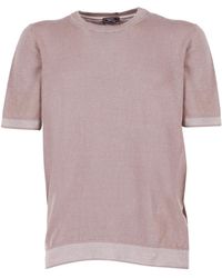 Peserico - Short-Sleeved Crewneck Knitted Jumper - Lyst
