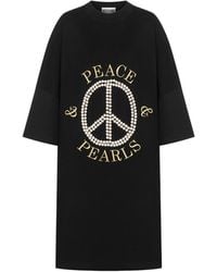 Moschino - Logo-Print Cotton Dress - Lyst