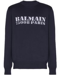 Balmain - Merino Wool Logo Sweater - Lyst
