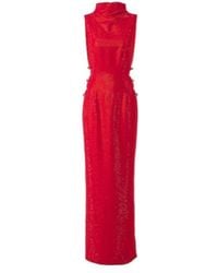 Self-Portrait - Embellished Cutout Crêpe Gown - Lyst