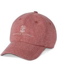 Brunello Cucinelli - Logo Embroidered Curved Peak Cap - Lyst