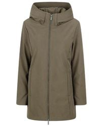 Woolrich - Zip-Up Hooded Coat - Lyst