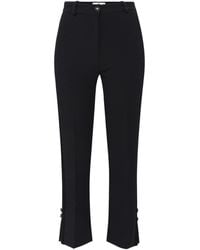 Elisabetta Franchi - Satin Bands Crêpe Tuxedo Trousers - Lyst