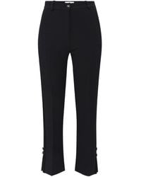 Elisabetta Franchi - Satin Bands Crêpe Tuxedo Trousers - Lyst